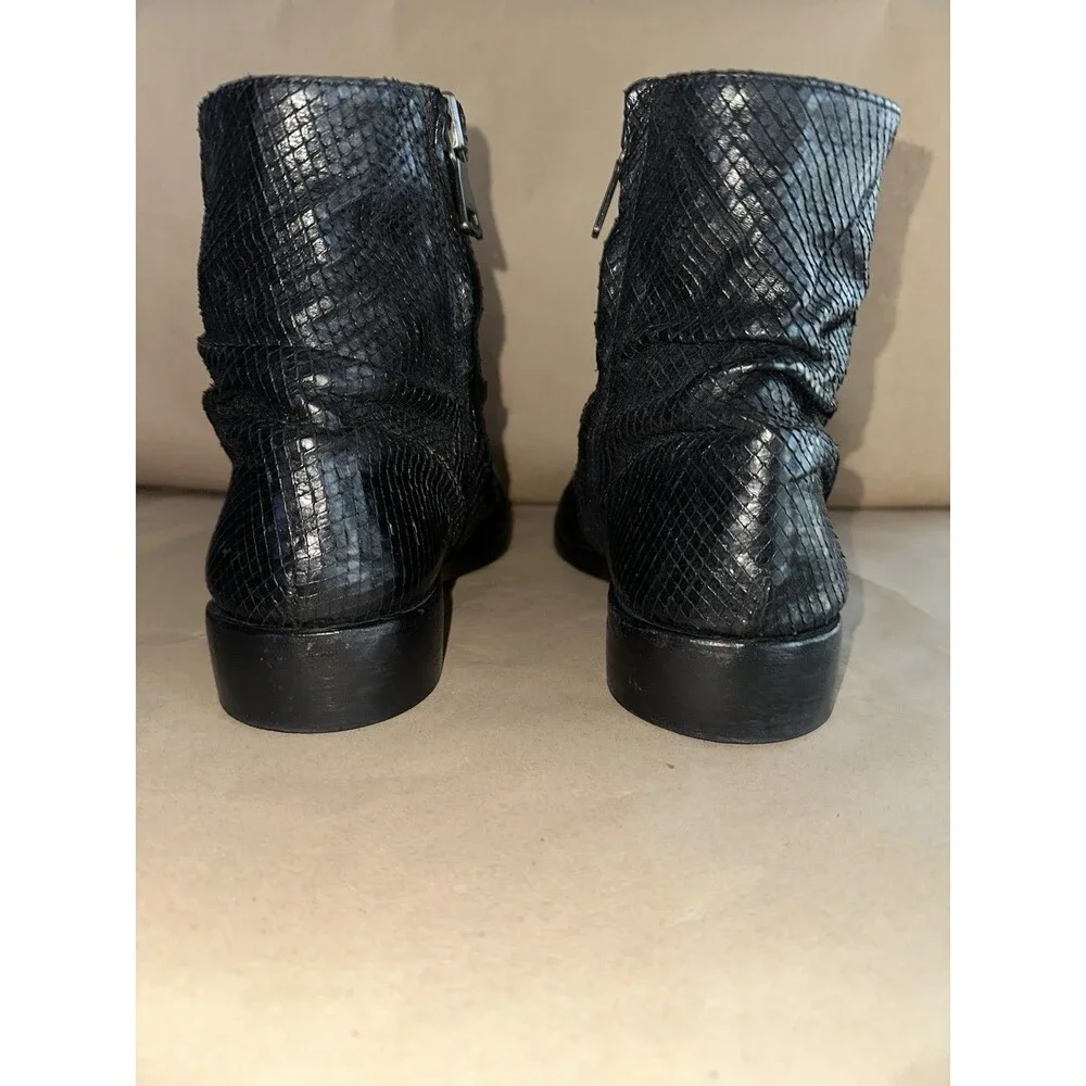 john varvatos Morrison Sharpie Snake Embossed Boots Size 9 Mens
